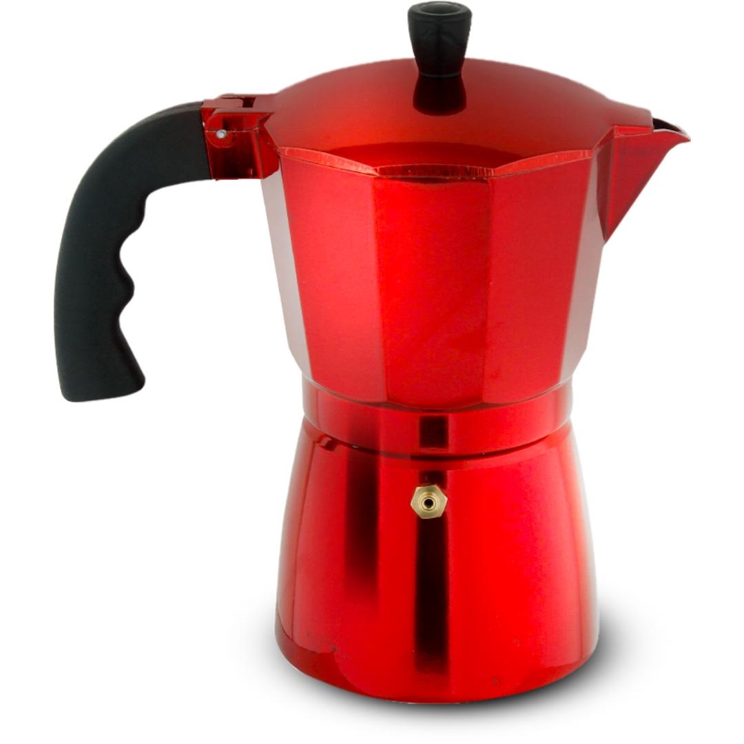 GRECA / CAFETERA ROJA DE 6 TAZAS