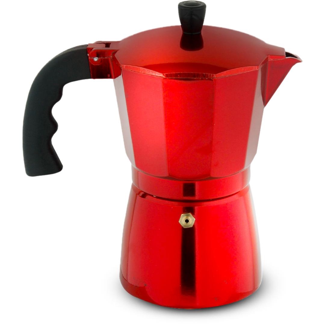 GRECA / CAFETERA ROJA DE 3 TAZAS