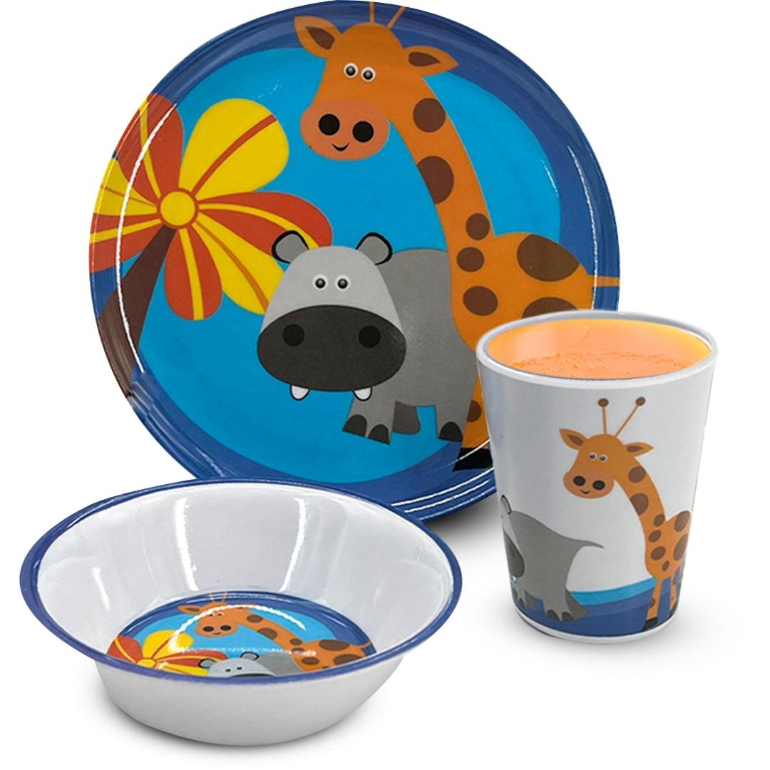 VAJILLA INFANTIL DE MELAMINA DE 3 PZAS