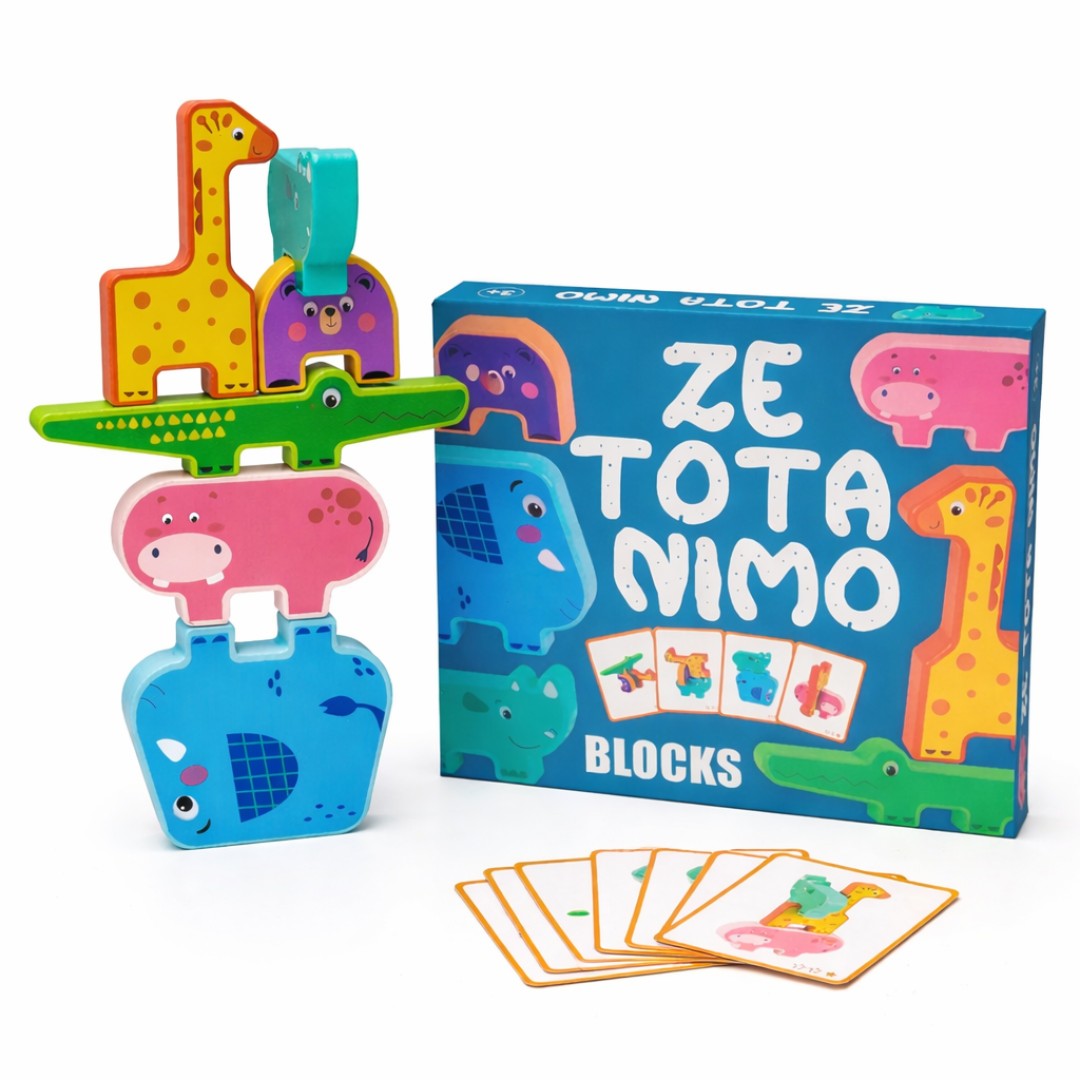 Juego de Equilibrio de Animales – Madera con Tarjetas - Vista 2
