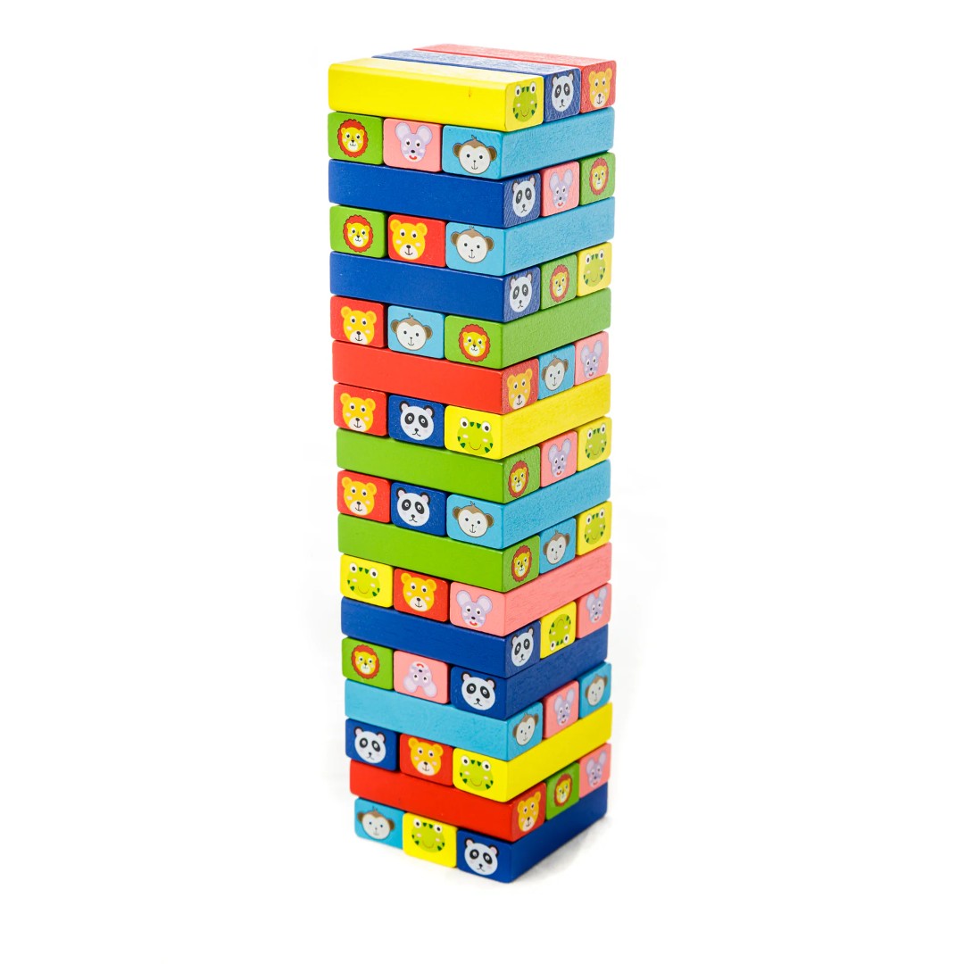 Torre de Equilibrio y Jenga – Juego Familiar 2 en 1