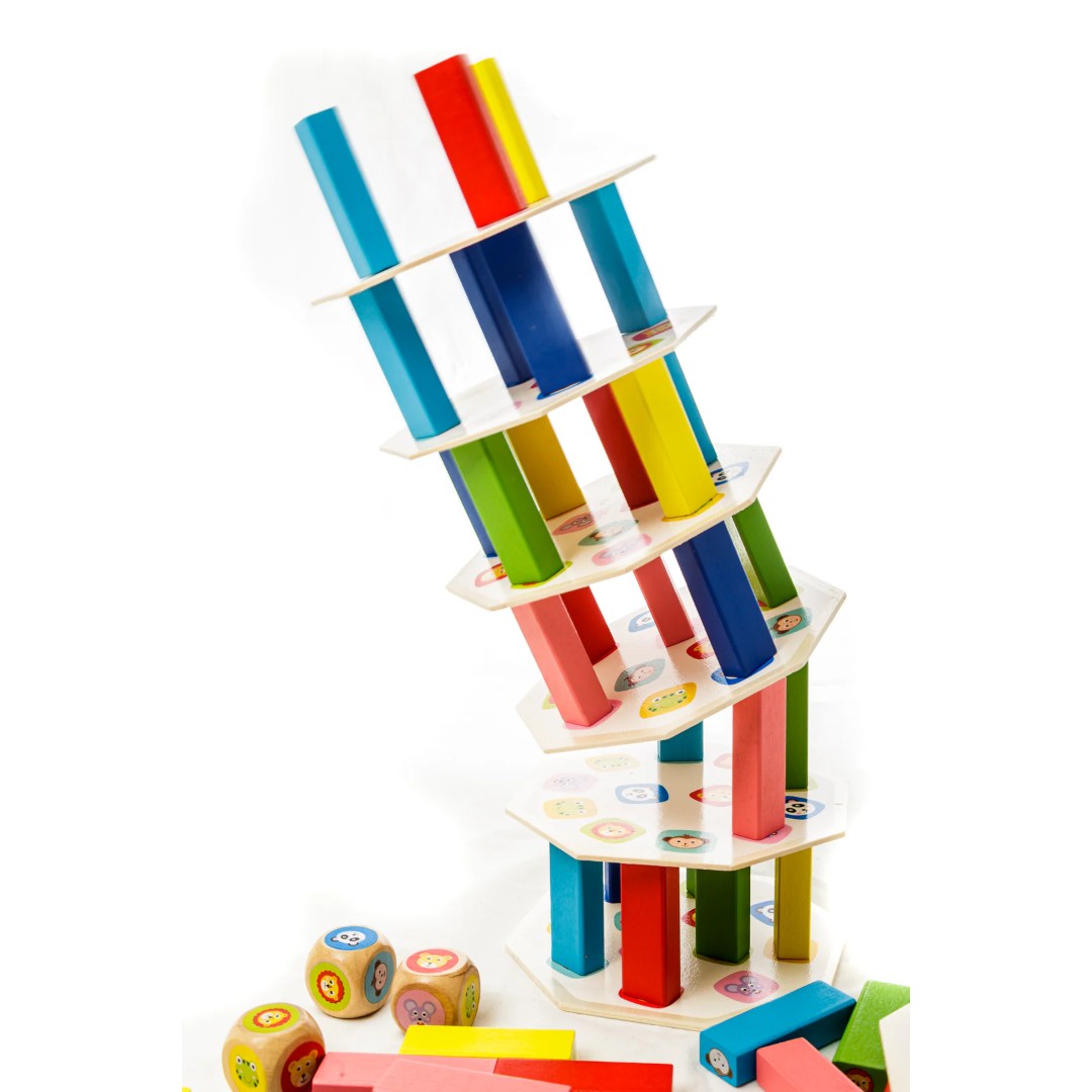 Torre de Equilibrio y Jenga – Juego Familiar 2 en 1 - Vista 3