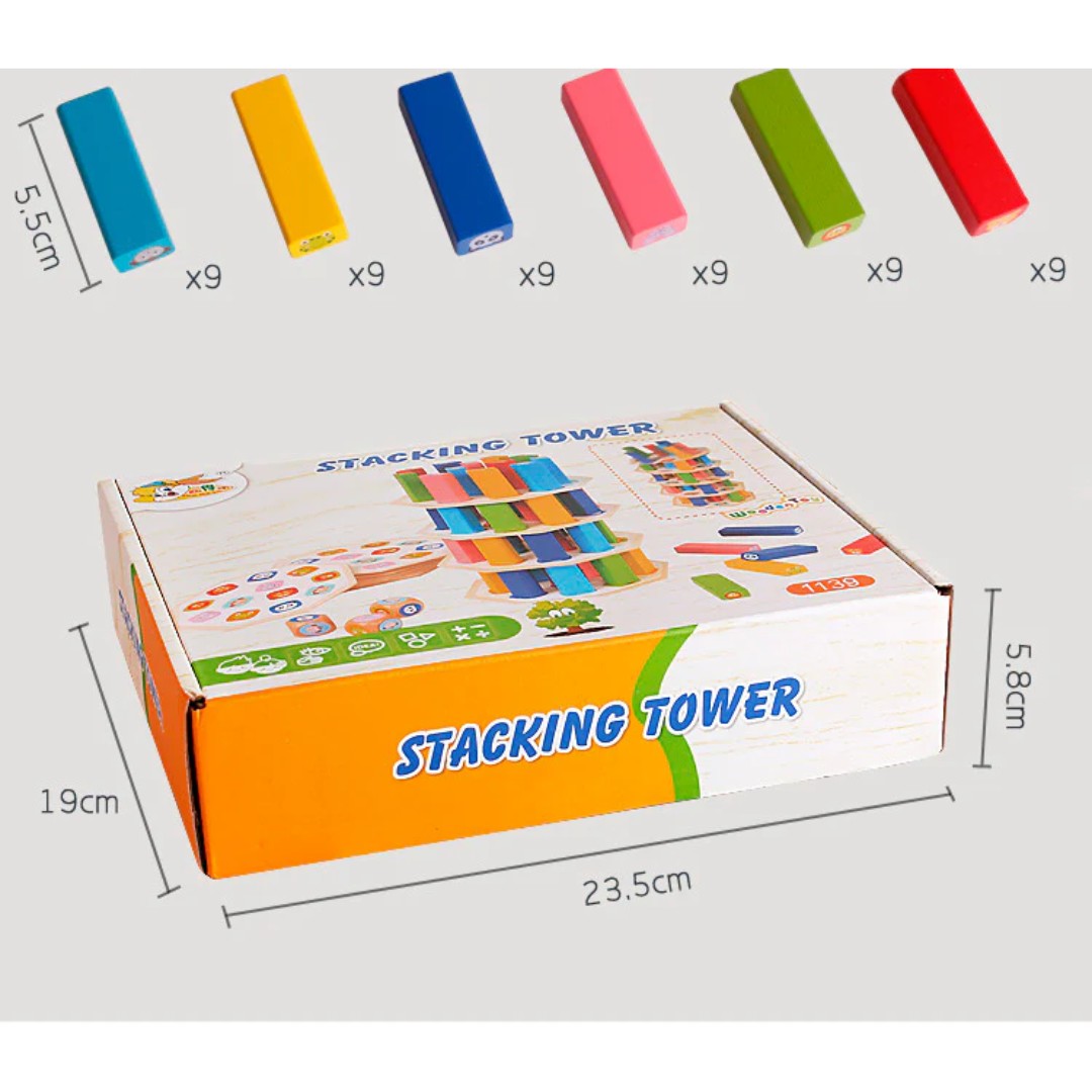 Torre de Equilibrio y Jenga – Juego Familiar 2 en 1 - Vista 5