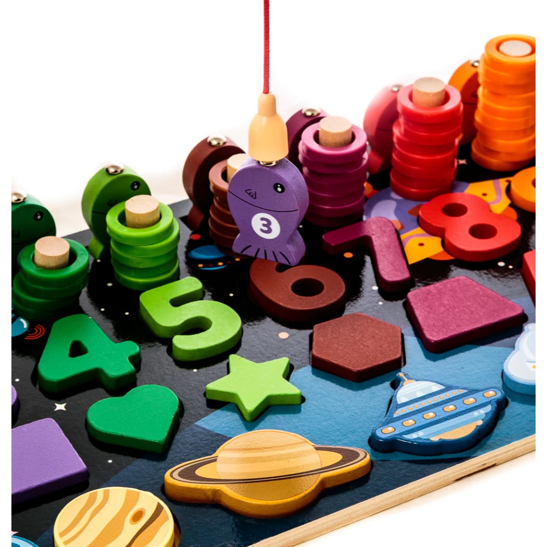 Encajable de Madera Espacial – Juego Educativo Multifunción - Vista 2