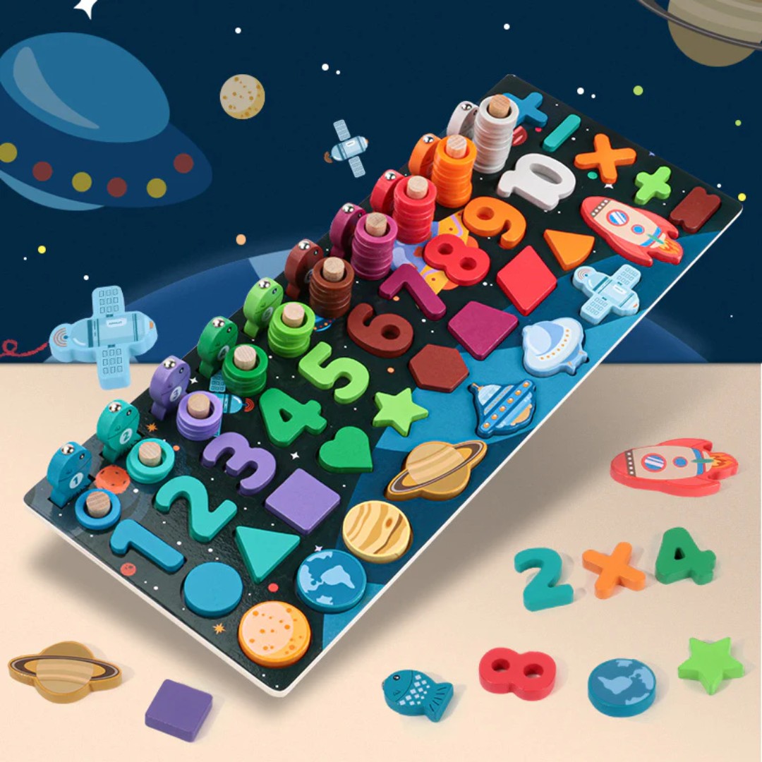 Encajable de Madera Espacial – Juego Educativo Multifunción - Vista 3