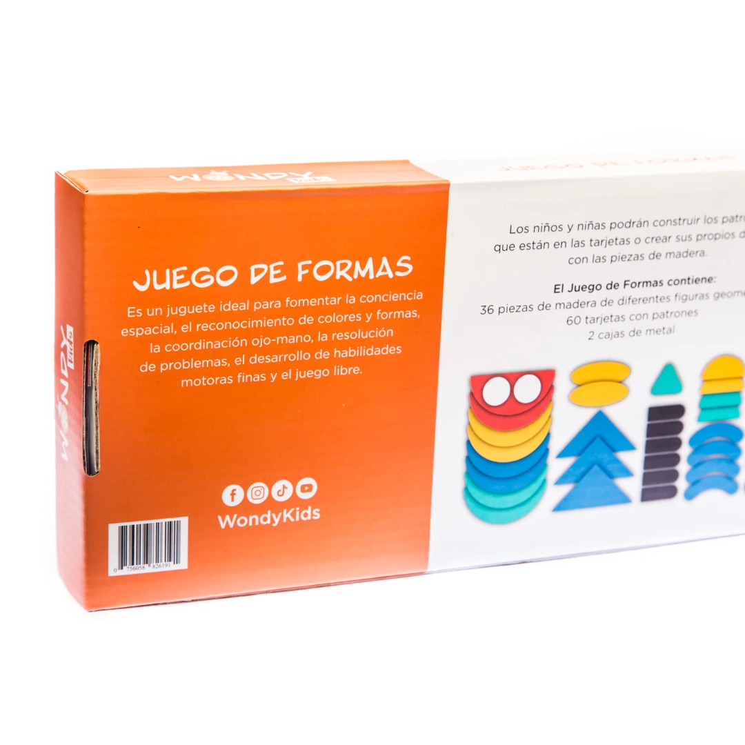 Juego de Formas de Madera – 36 Piezas con 60 Tarjetas de Patrones - Vista 3