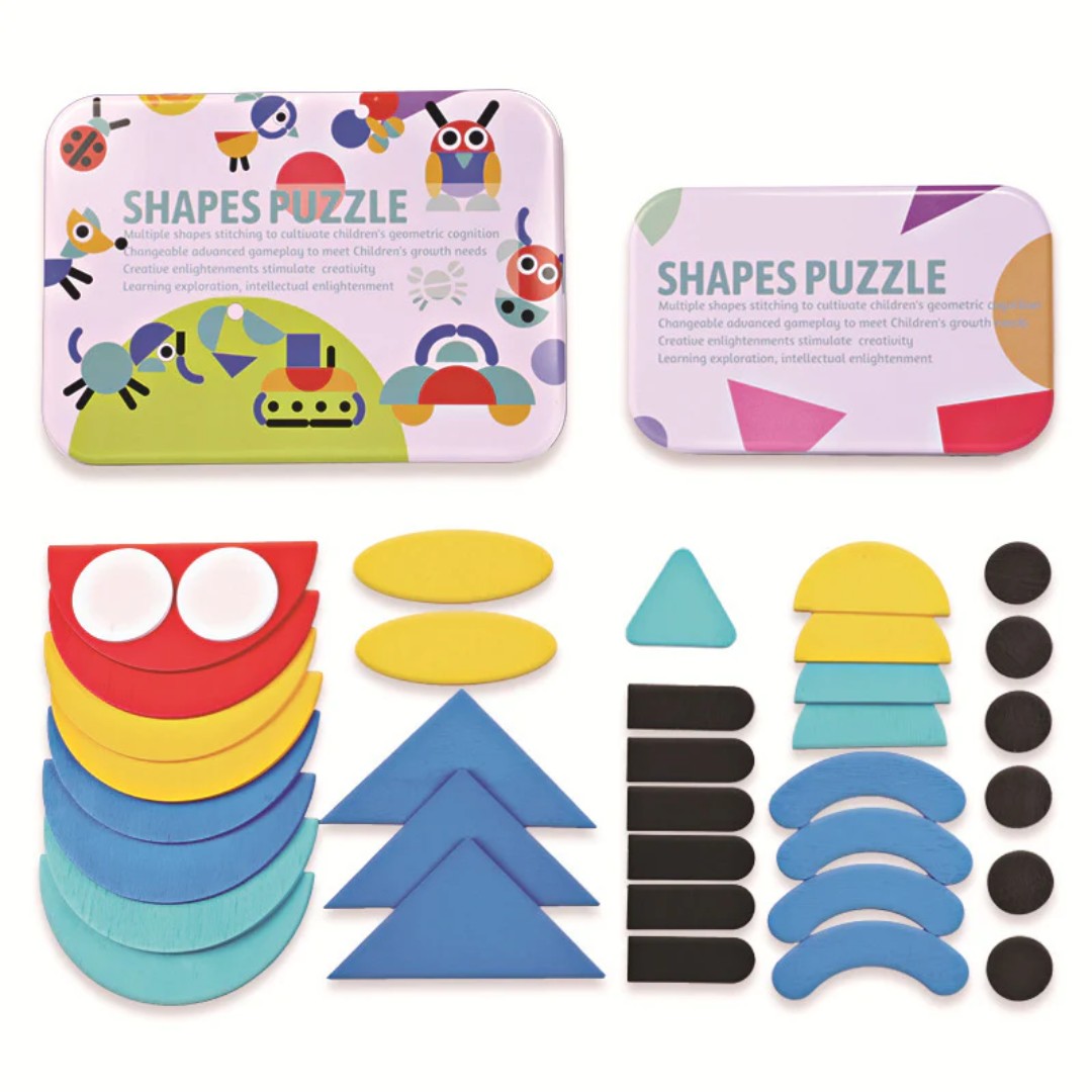 Juego de Formas de Madera – 36 Piezas con 60 Tarjetas de Patrones - Vista 6
