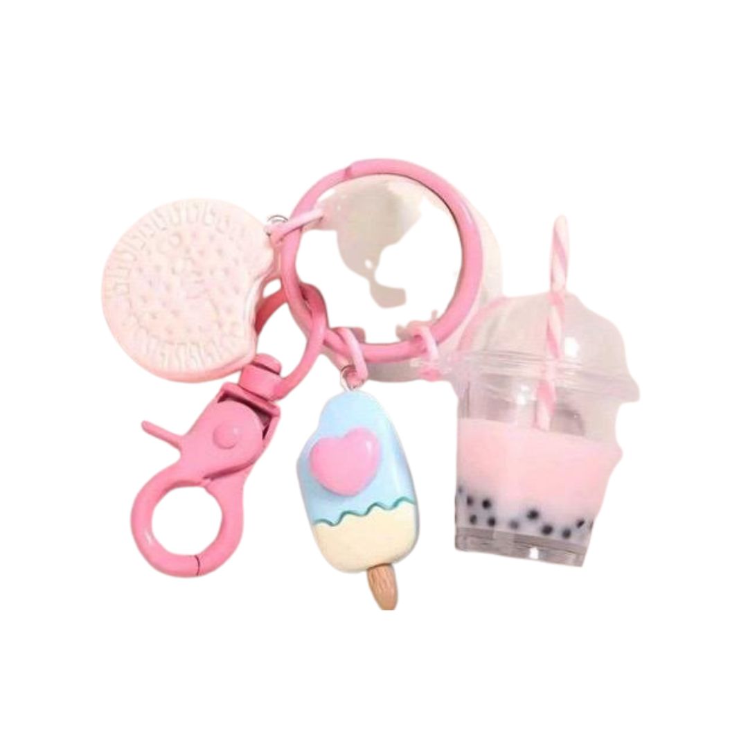 Charm mini helado,burbujas de te y galleta
