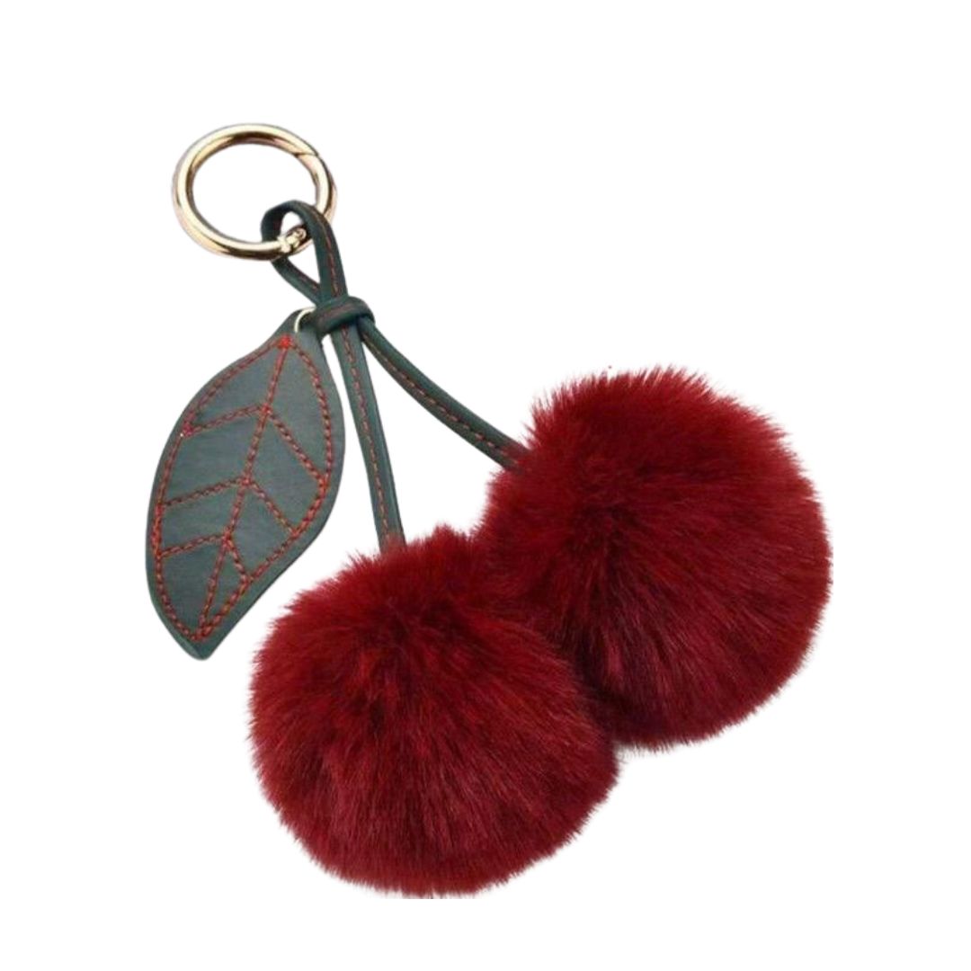 Charm llavero peluche cerezas