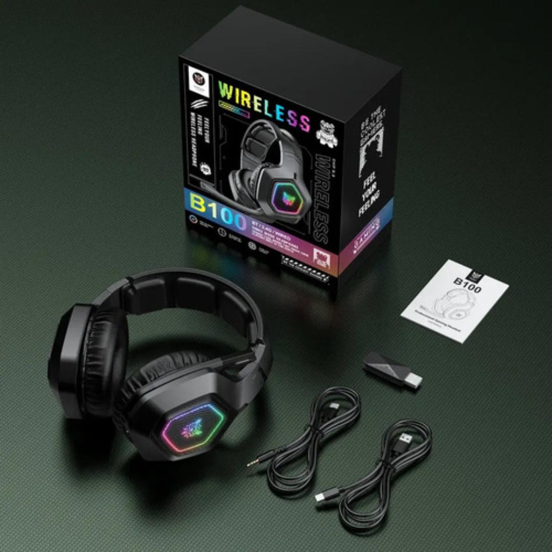 Audífono Gamer Inalámbrico Micrófono Bluetooth Recargable - Vista 7