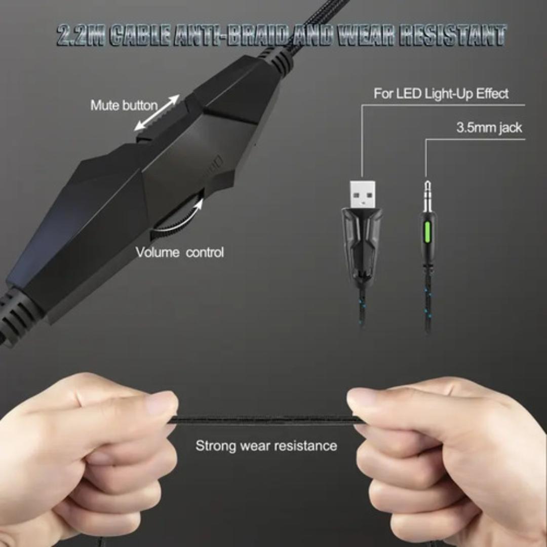 Audífono Gamer Rgb Con Audifono Y Splitter K9 - Vista 8