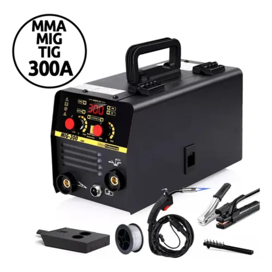 Máquina De Soldar 300amp Mma, Mig, Tig 3 En 1 De 110v
