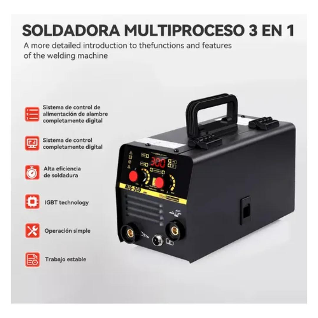 Máquina De Soldar 300amp Mma, Mig, Tig 3 En 1 De 110v - Vista 5