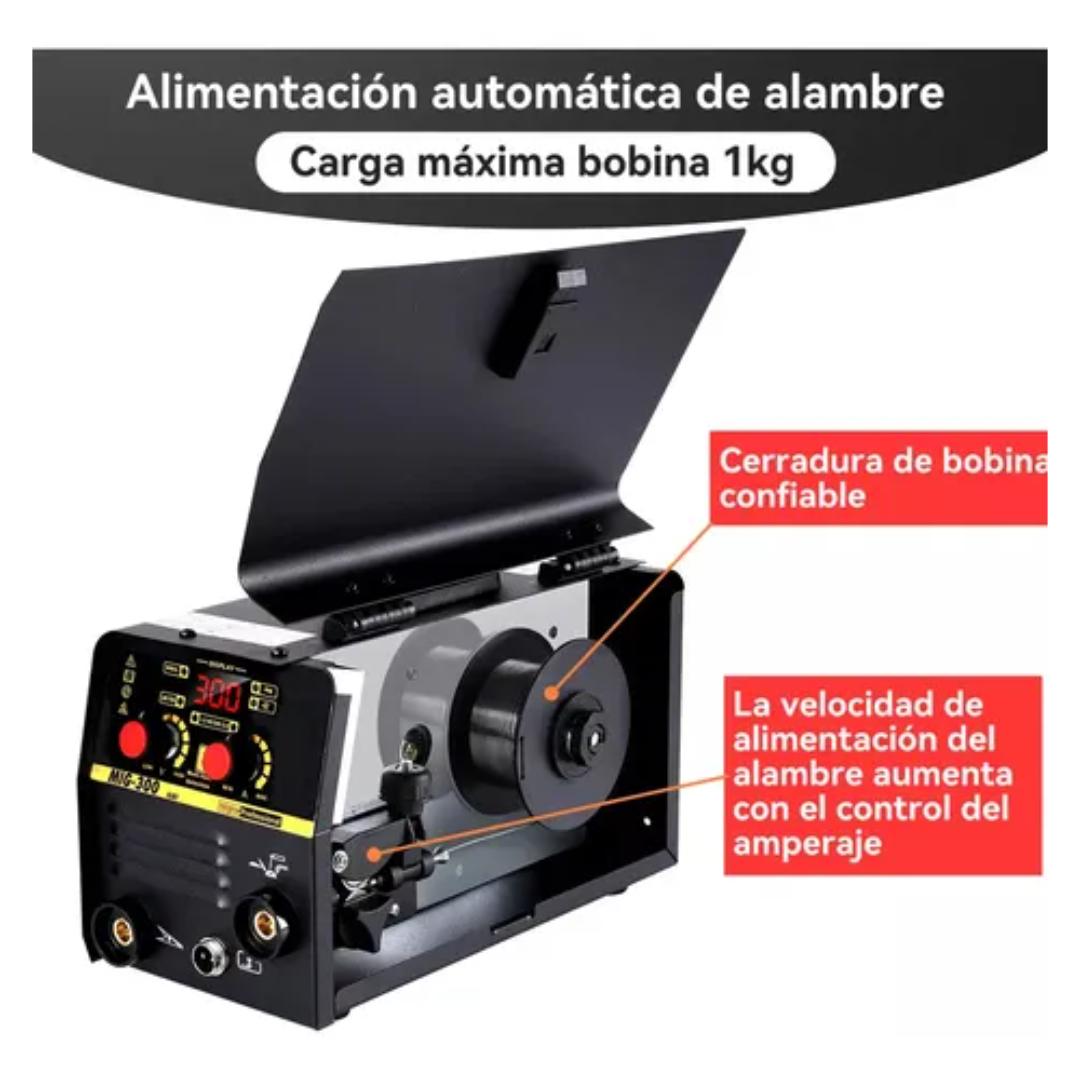 Máquina De Soldar 300amp Mma, Mig, Tig 3 En 1 De 110v - Vista 4