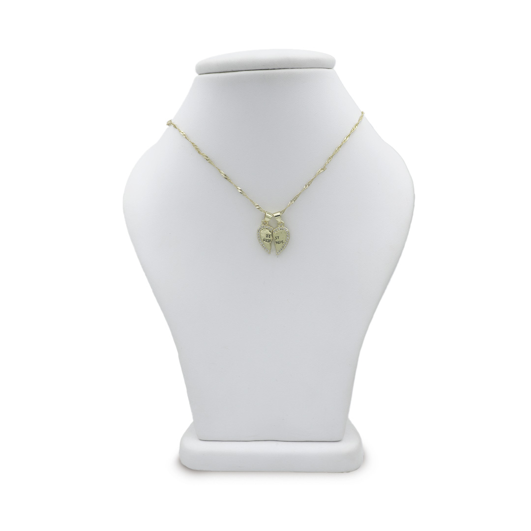Collar de pareja modelo corazón bestie