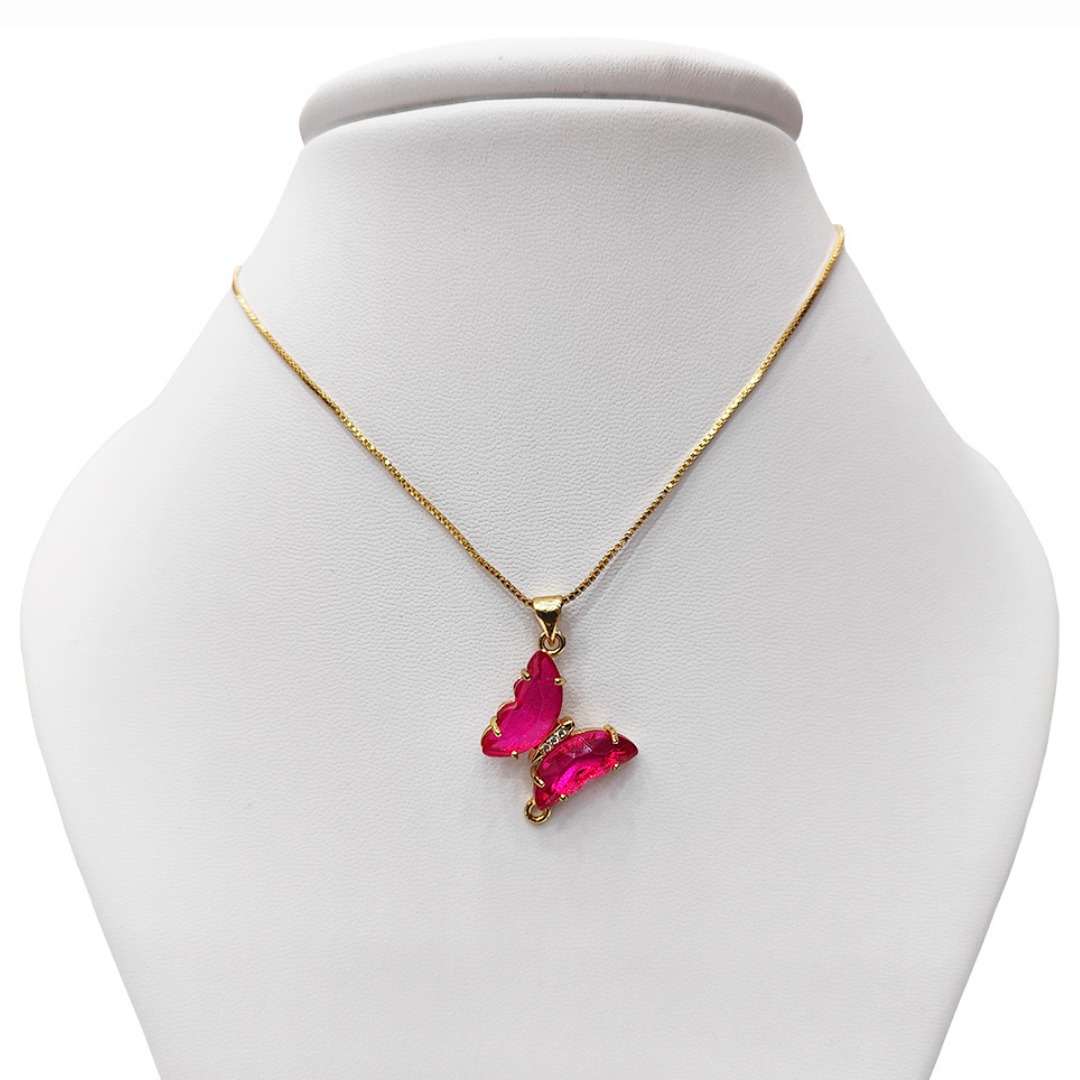 Collar Mariposa Zircon YM Accesorios