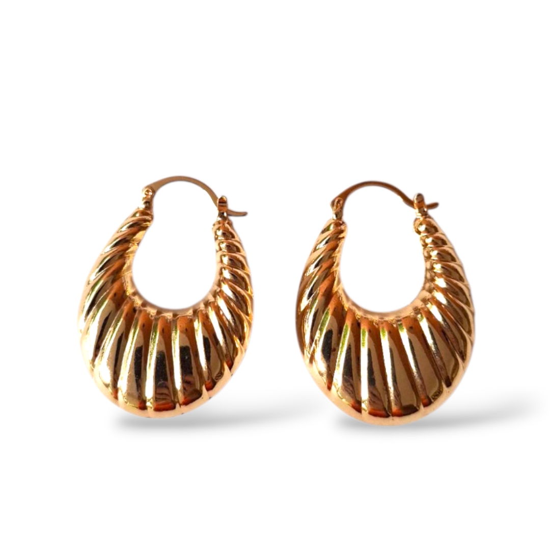 Argollas Danika Accesorios Janet Doradas Ovaladas