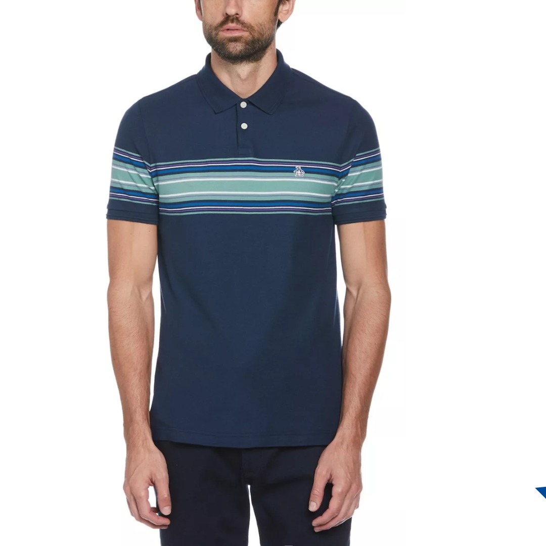 Polo Azul Estampada Original Penguin