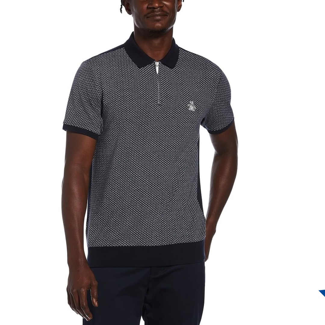 Polo Negra Estampada Original Penguin