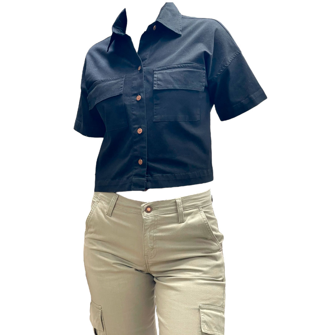 Camisa Dama Mc 2 Bolsillos Usa Jeans Wear