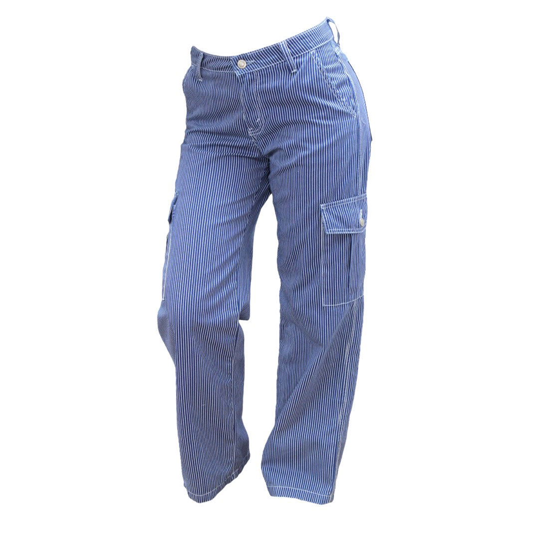 Jeans Dama Carpintero Tiro Bajo Rayas Usa Jeans Wear