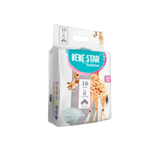 Pañales Bebe Star para bebé talla G