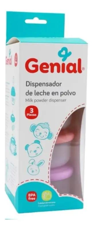 Dispensador de leche en polvo marca genial para bebé